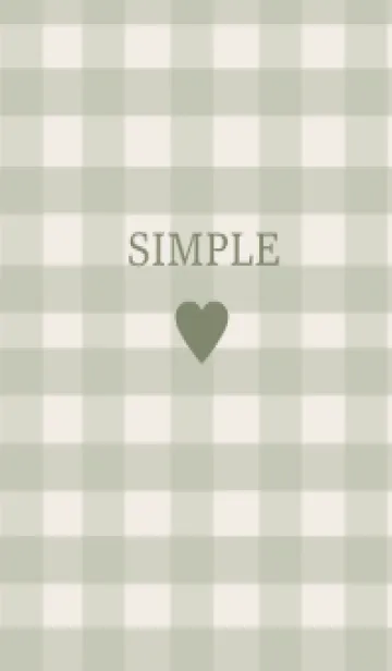 [LINE着せ替え] SIMPLE HEART =check dustygreen=の画像1