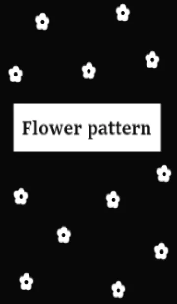 [LINE着せ替え] flower pattern (monotone2)の画像1