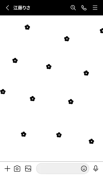 [LINE着せ替え] flower pattern (monotone2)の画像2