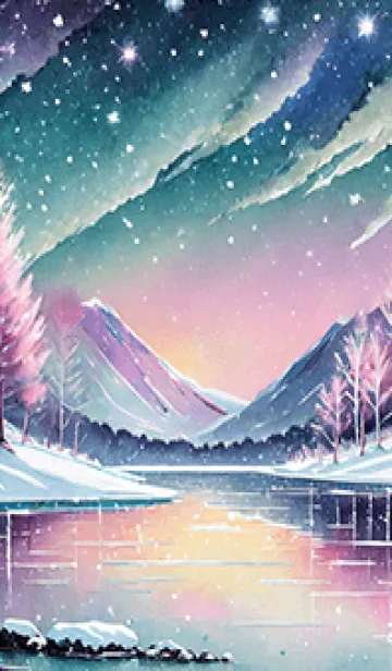 [LINE着せ替え] 優美な冬の風景の着せかえ(Winter-655)の画像1