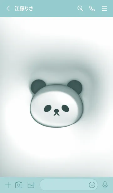 [LINE着せ替え] bluegreen♡ぷっくりパンダ06_1の画像2