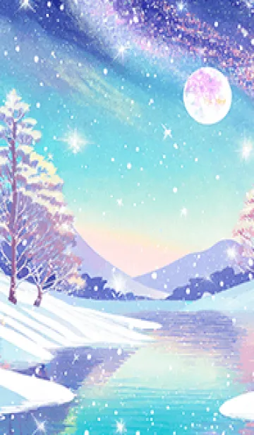 [LINE着せ替え] 優美な冬の風景の着せかえ(Winter-659)の画像1