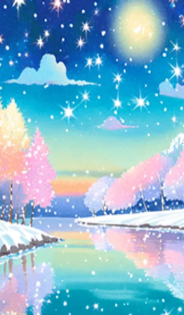 [LINE着せ替え] 優美な冬の風景の着せかえ(Winter-660)の画像1