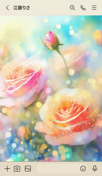 [LINE着せ替え] 薔薇(バラ)の花の着せかえ(R692)の画像2