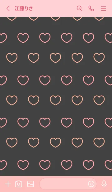 [LINE着せ替え] シンプル ハート アイコン 8の画像2