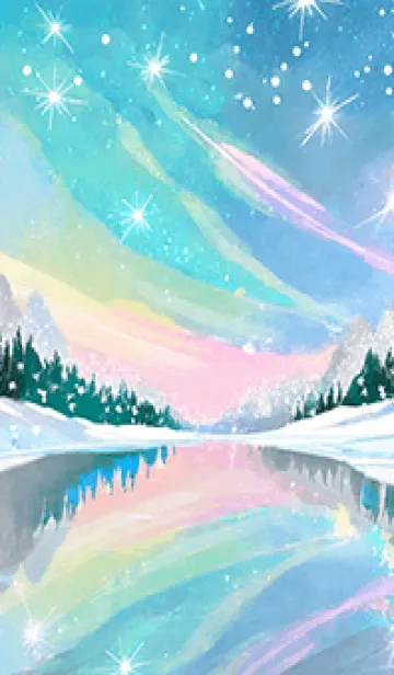 [LINE着せ替え] 優美な冬の風景の着せかえ(Winter-663)の画像1