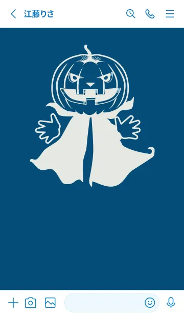 [LINE着せ替え] 妖怪 ジャックオランタン Plusian Blueの画像2