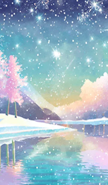 [LINE着せ替え] 優美な冬の風景の着せかえ(Winter-667)の画像1