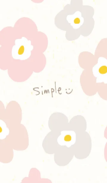 [LINE着せ替え] 北欧風 3色 花23の画像1