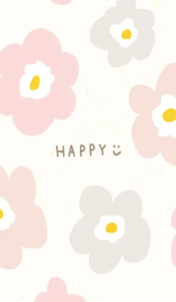 [LINE着せ替え] 北欧風 3色 花24の画像1