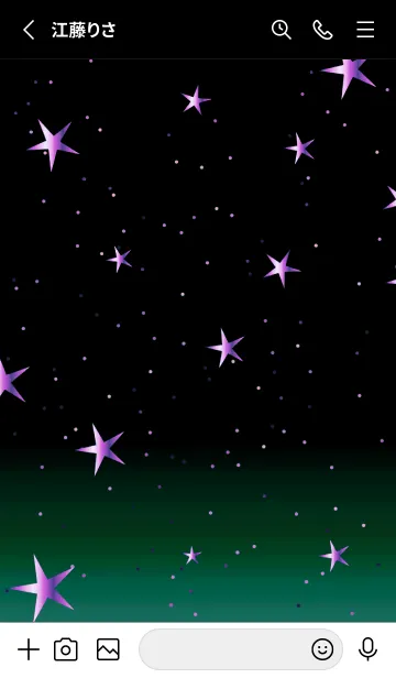 [LINE着せ替え] キラキラ ‐グラデーション・スター 108の画像2