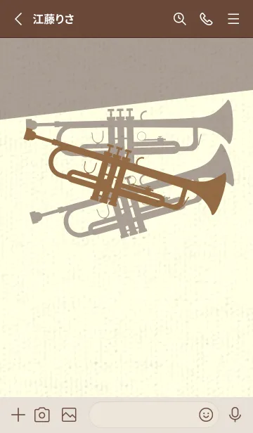 [LINE着せ替え] Trumpet CLR カフェオレの画像2