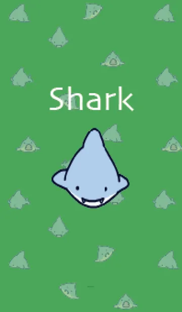 [LINE着せ替え] 緑 : シンプルなミニサメの画像1