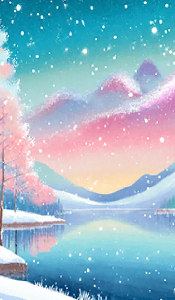 [LINE着せ替え] 優美な冬の風景の着せかえ(Winter-674)の画像1