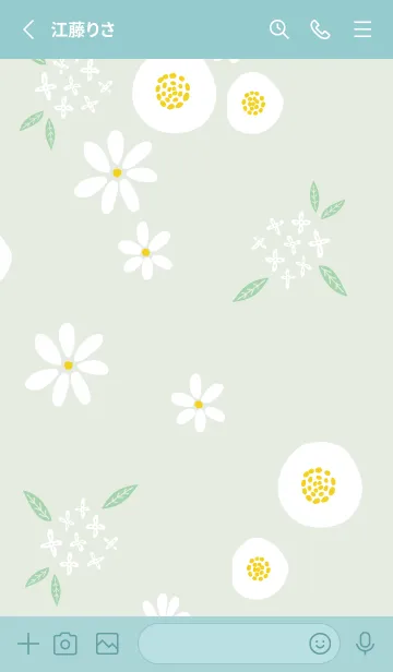 [LINE着せ替え] 大人可愛い白い花16の画像2