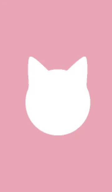 [LINE着せ替え] シンプル 猫 白猫 ピンク かわいいの画像1