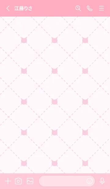 [LINE着せ替え] シンプル 猫 白猫 ピンク かわいいの画像2
