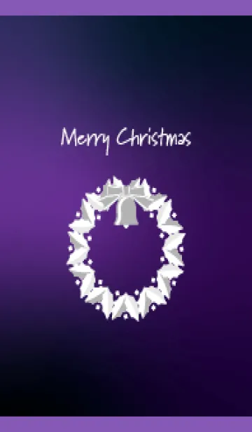 [LINE着せ替え] クリスマスリース 紫色の画像1