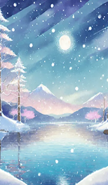 [LINE着せ替え] 優美な冬の風景の着せかえ(Winter-677)の画像1