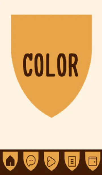 [LINE着せ替え] brown color X44の画像1