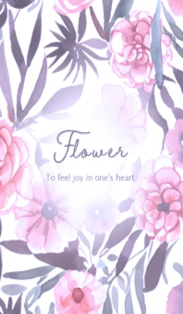 [LINE着せ替え] purple♡スタイリッシュフラワー02_1の画像1