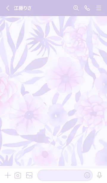 [LINE着せ替え] purple♡スタイリッシュフラワー02_1の画像2