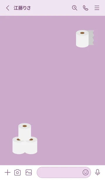 [LINE着せ替え] toilet paper on light purple JPの画像2