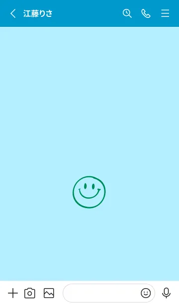 [LINE着せ替え] シンプル ミニ スマイル 82の画像2