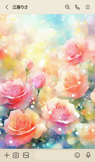 [LINE着せ替え] 薔薇(バラ)の花の着せかえ(R715)の画像2