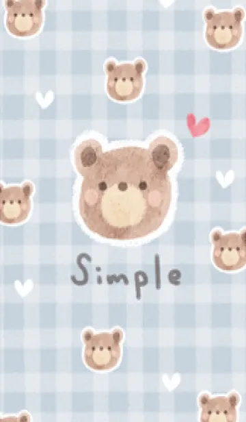 [LINE着せ替え] キュートかわいいシンプルなくま♪12の画像1