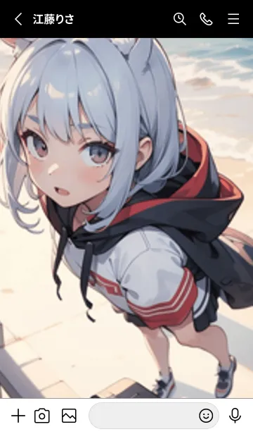 [LINE着せ替え] 少女が一人 #LaD116。の画像2