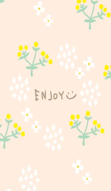 [LINE着せ替え] かわいい黄色い丸い花11の画像1