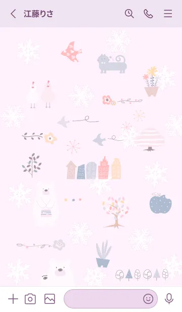 [LINE着せ替え] pinkpurple♡雪とお洒落気分11_1の画像2