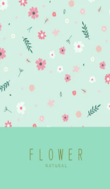 [LINE着せ替え] FLOWER MINT GREEN -NATURAL-73の画像1