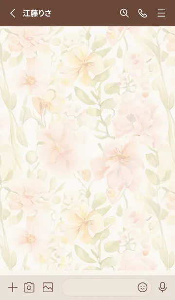 [LINE着せ替え] brown♡おしゃれな花02_1の画像2