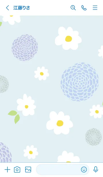 [LINE着せ替え] 白い花と鞠花の画像2