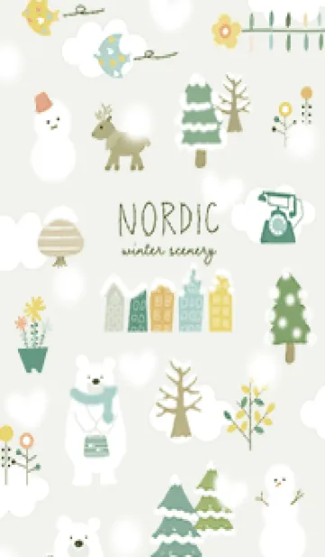 [LINE着せ替え] green♡ハートの雪が降る場所07_1の画像1