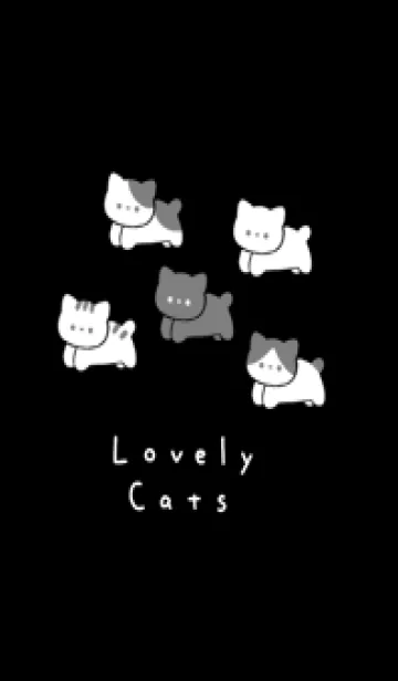 [LINE着せ替え] ゆるいねこ. くろの画像1