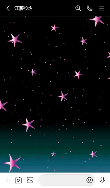 [LINE着せ替え] キラキラ ‐グラデーション・スター 109の画像2