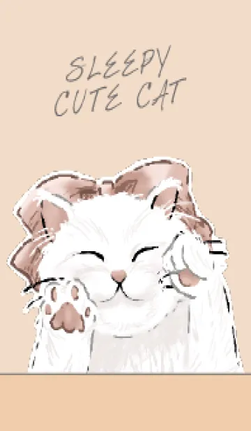 [LINE着せ替え] Sleepy cute catの画像1