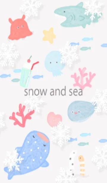 Greige♡雪が舞う海02_1の着せ替えメイン画像
