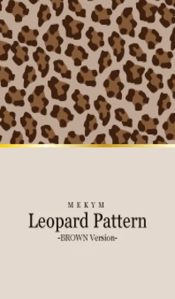[LINE着せ替え] Leopard Pattern - BROWN 37の画像1