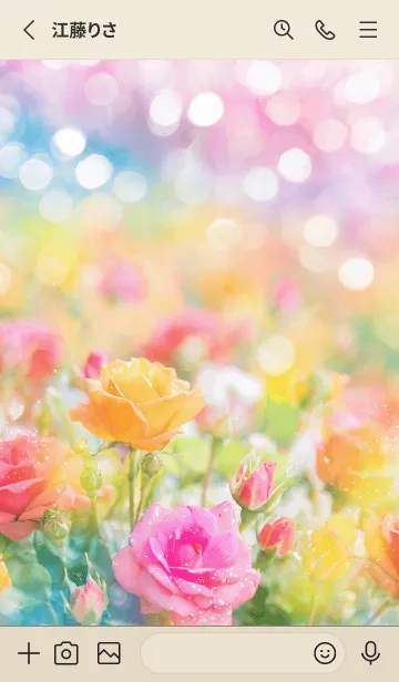 [LINE着せ替え] 薔薇(バラ)の花の着せかえ(R735)の画像2