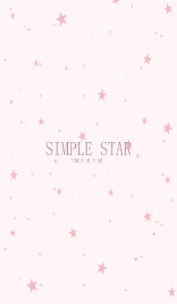 [LINE着せ替え] SIMPLE STAR -PINK WHITE- 6の画像1