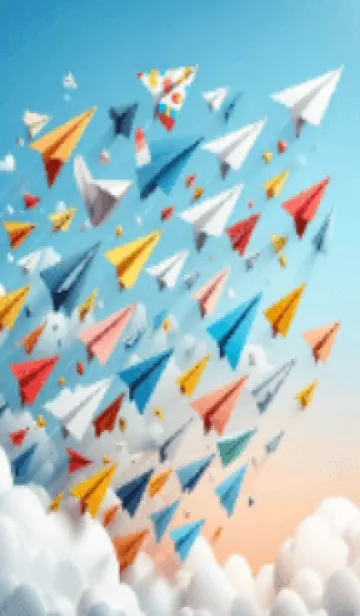 [LINE着せ替え] Paper Plane Sky (updated)の画像1