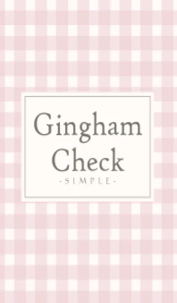 [LINE着せ替え] Gingham Check Natural Pink - SIMPLE 26の画像1