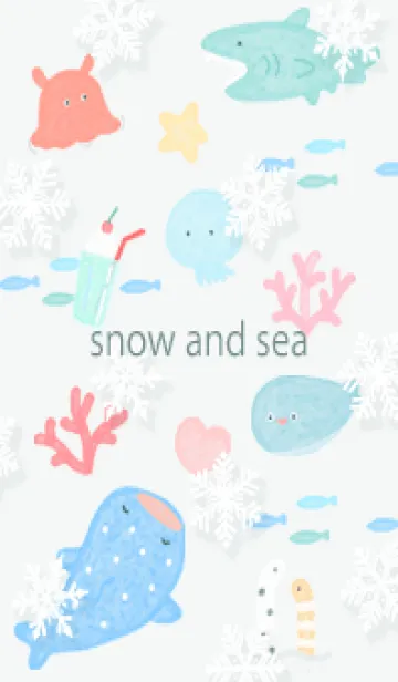 [LINE着せ替え] bluegreen♡雪が舞う海06_1の画像1