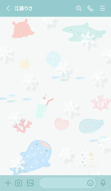 [LINE着せ替え] bluegreen♡雪が舞う海06_1の画像2