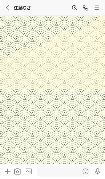 [LINE着せ替え] 和音 青海波&fermata  錆納戸の画像2