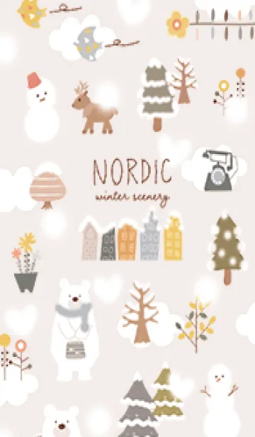 [LINE着せ替え] pinkbrown♡ハートの雪が降る場所08_1の画像1